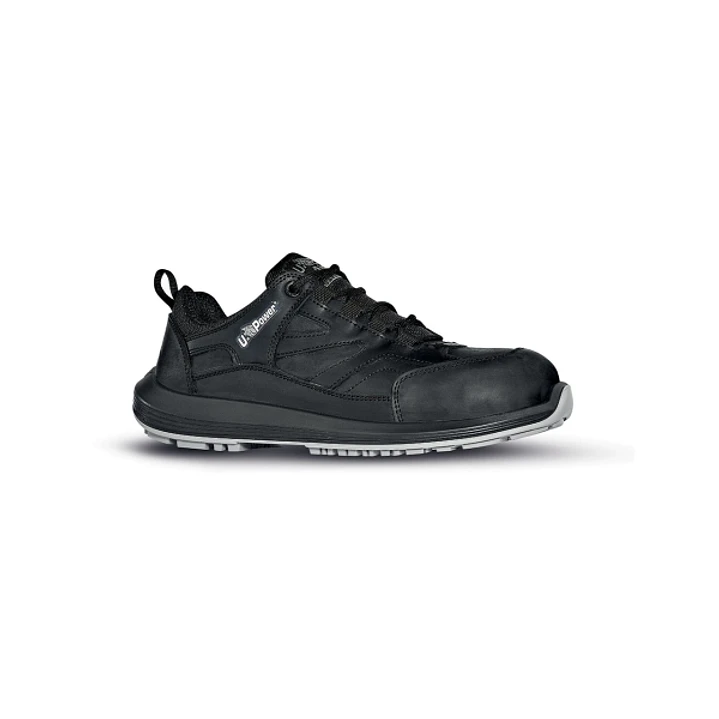 Upower Yukon S Calzado de Seguridad Bajos - Talla 45 - Empeine Piel Pull-Up Hidrofugo, Inserciones Mesh Transpirable, Puntal AirToe Composite, Antiper 1