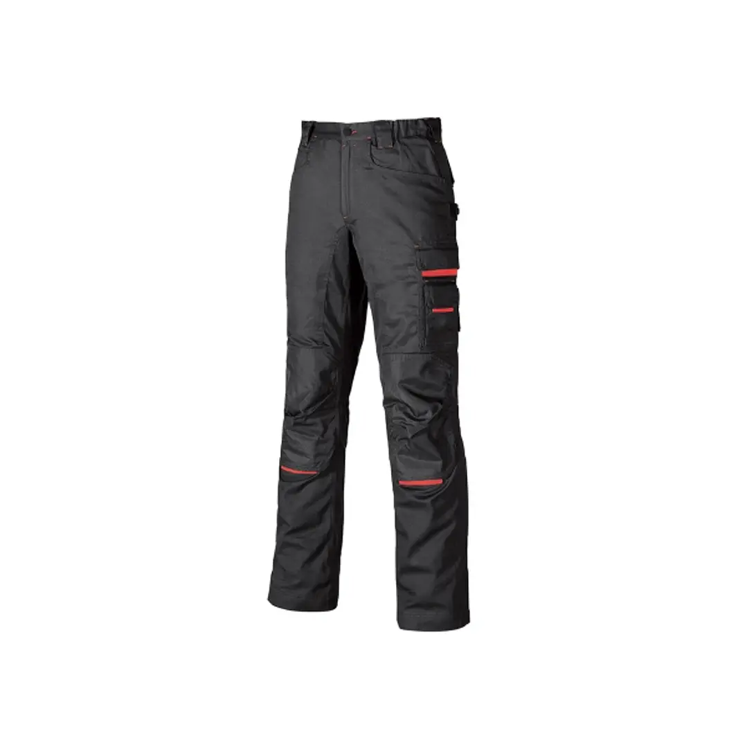 Upower Nimble Pantalon de Trabajo en Sarga de Polialgodon - Talla 48 - Multiples Bolsillos, Refuerzos en Velcro, Cintura Elastica, Proteccion DPI1, Ci 1