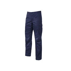 Upower Baltic Pantalon de Trabajo Algodon Elastico - Talla 3XL - Efecto Desgastado, Bolsillo Lateral Multifuncional, Cierre Resistente, Refuerzo en Ro
