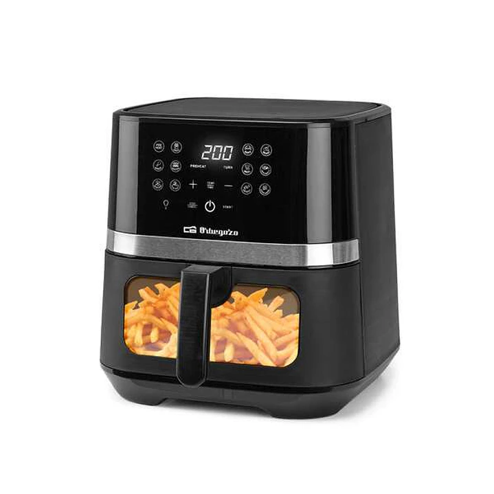 Orbegozo FDR 68 Freidora sin Aceite Saludable - Capacidad 6.5L - Potencia 1600/1800W - 12 Programas de Coccion - Pantalla LED Tactil - Sistema de Segu 1