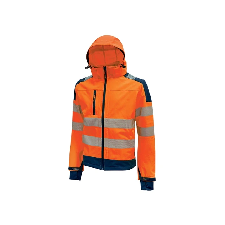 Upower Miky Chaqueta Softshell - Talla L - Transpirable, Elastica, Cortaviento, Repelente al Agua, Capucha Desmontable, Bolsillos con Cremallera, Deta 1