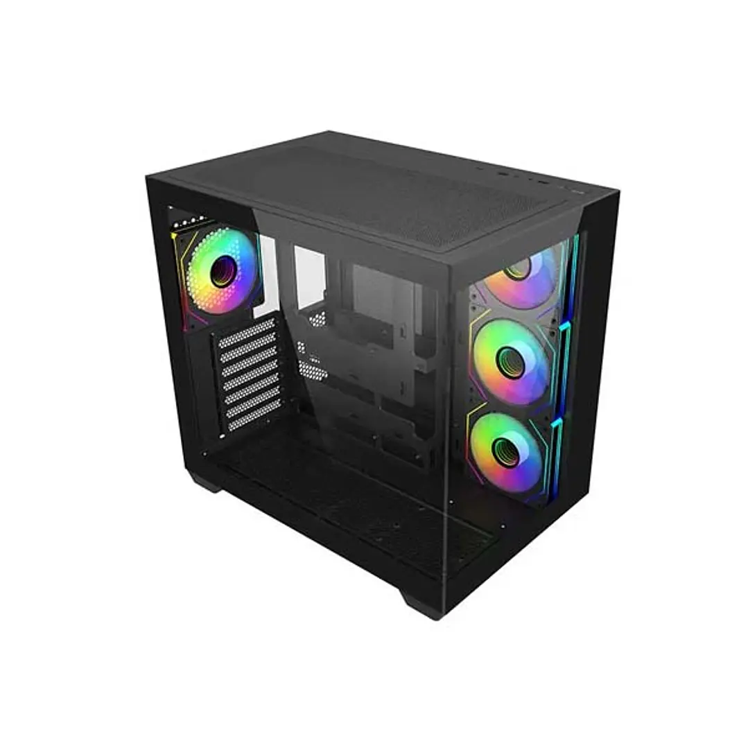 Cooler Master Elite 681 Caja Semitorre ATX/MicroATX/Mini-ITX - 4 Ventiladores 120mm RGB - Vista Panoramica - Doble Camara - Audio - 2xUSB-A - 1xUSB-C  1