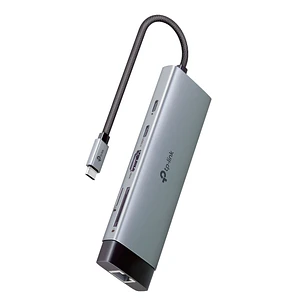 TP-Link UH9120C Hub 9 en 1 - Power Delivery 100W - HDMI 4K - Ethernet RJ45 1Gbps - 2xUSB-C - 3xUSB-A - SD - MicroSD - Cable USB-C de 18cm - Aluminio -