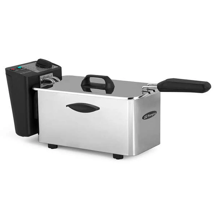 Orbegozo FDR 35 Freidora Profesional de Acero Inoxidable - Fritura de Calidad Como en un Restaurante - Capacidad 4L - Termostato Regulable - Potencia  1