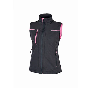 Upower Saturn Lady Chaleco Resistente y Suave - Talla S - Repelente al Agua, Transpirable, Secado Rapido, Bolsillos Practicos, Detalles Reflectantes, 