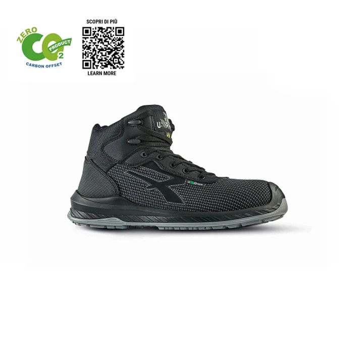 Upower Land UK S ESD Calzado de Trabajo Carbon Neutral - Talla 46 - Seguridad S3S CI FO SR, Puntera AirToe Composite, Antideslizante, Antiestatica, Re 1