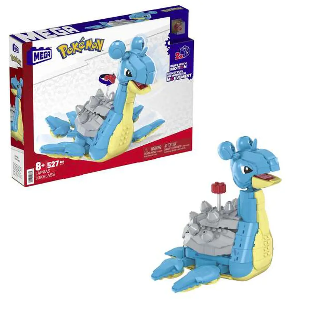 Mattel Mega Construx Wonder Builders Pokemon Lapras - Figura de Construccion - Tamaño 20cm aprox. - 527 Piezas 1
