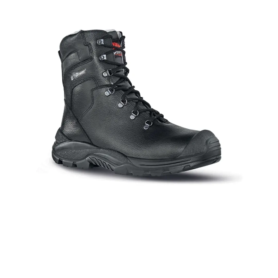 Upower Klever UK S Calzado de Seguridad Botines - Talla 45 - Empeine de Piel Lleno Flor, Hidrofugos, Toe-Tapa de Poliuretano, Forro de Lana Ecologica, 1