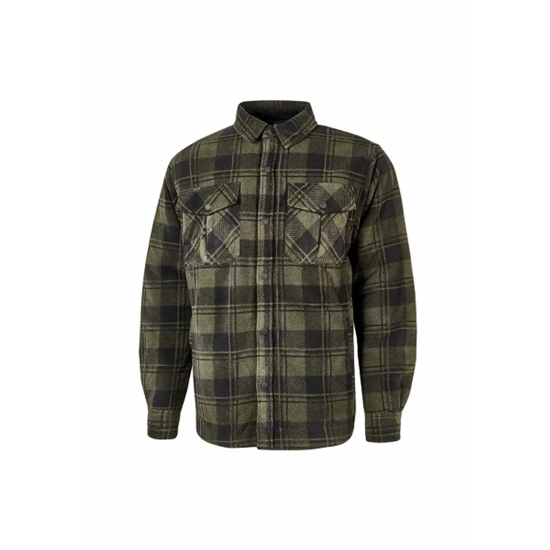 Upower Willow Camisa de Felpa Acolchada - Talla M - Mangas Largas, Interior Guateado, Multiples Bolsillos, Cierre Botones a Presion, Proteccion DPI1 - 1