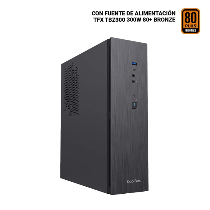 Coolbox T370-BZ Slim Caja Torre MicroATX - Tamaño Disco Soportado 2.5
