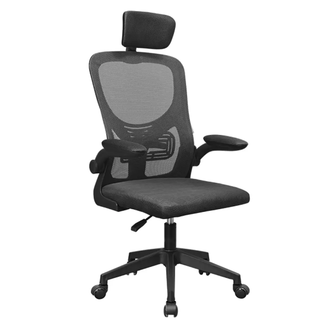 Mars Gaming MGC-ERGOPLUS Silla de Oficina Ergonomica - Reposacabezas, Soporte Lumbar y Reposabrazos Ajustable - Malla Transpirable - Asiento de Espuma 1