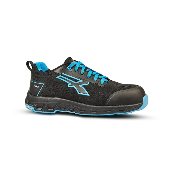 Upower Deon ESD Calzado Bajos de Seguridad - Talla 45 - Corte U-KNIT Elastico, Puntera Fibertoe, Plantilla Antiperforacion Ultraligera, Suela EVA, Pro 1