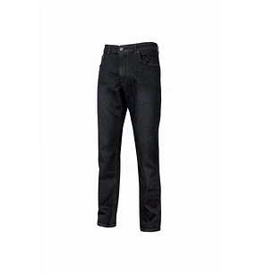 Upower Romeo Vaqueros de Trabajo Elasticos - Talla 32 - Comodidad Prolongada, Multibolsillos, Ajuste Slim Fit, Proteccion DPI1 - Color Negro Carbon