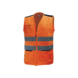 Upower Smart Chaleco Multifuncional - Talla 3XL - Bolsillos con Portatarjetas Retractil, Cintura Ajustable, Malla Transpirable, Tiras Reflectantes, Tr