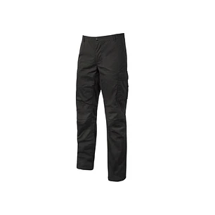 Upower Ocean Pantalon de Trabajo en Algodon Elastico - Talla 3XL - Multiples Bolsillos, Cierre con Cremallera, Refuerzo en Rodillas, Cinta Reflex, Aju