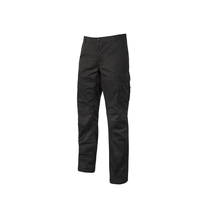 Upower Ocean Pantalon de Trabajo en Algodon Elastico - Talla 2XL - Multiples Bolsillos, Cierre con Cremallera, Refuerzo en Rodillas, Cinta Reflex, Aju 1
