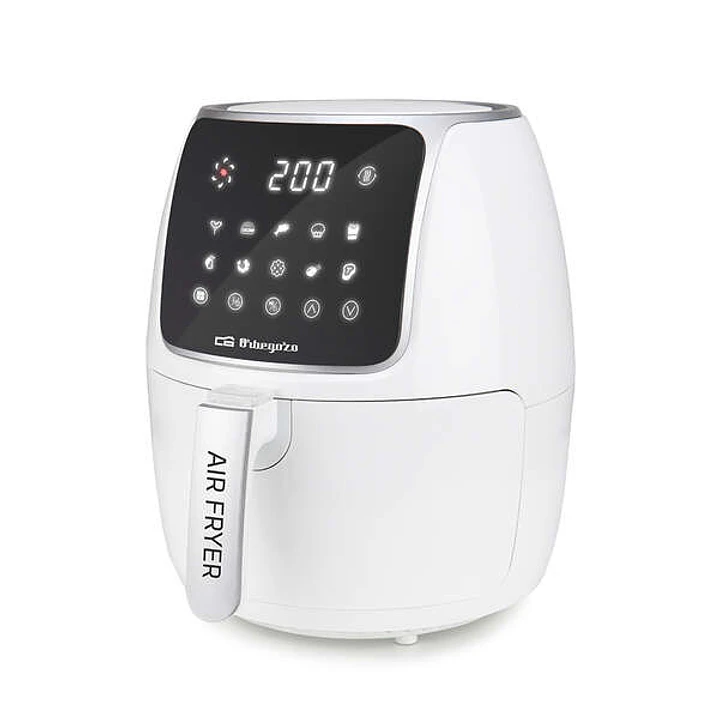 Orbegozo FDR 64 Freidora sin Aceite Saludable - Potencia 1300-1500W - Capacidad 4 Litros - 12 Programas de Coccion - Pantalla LED Tactil - Sistema de  1