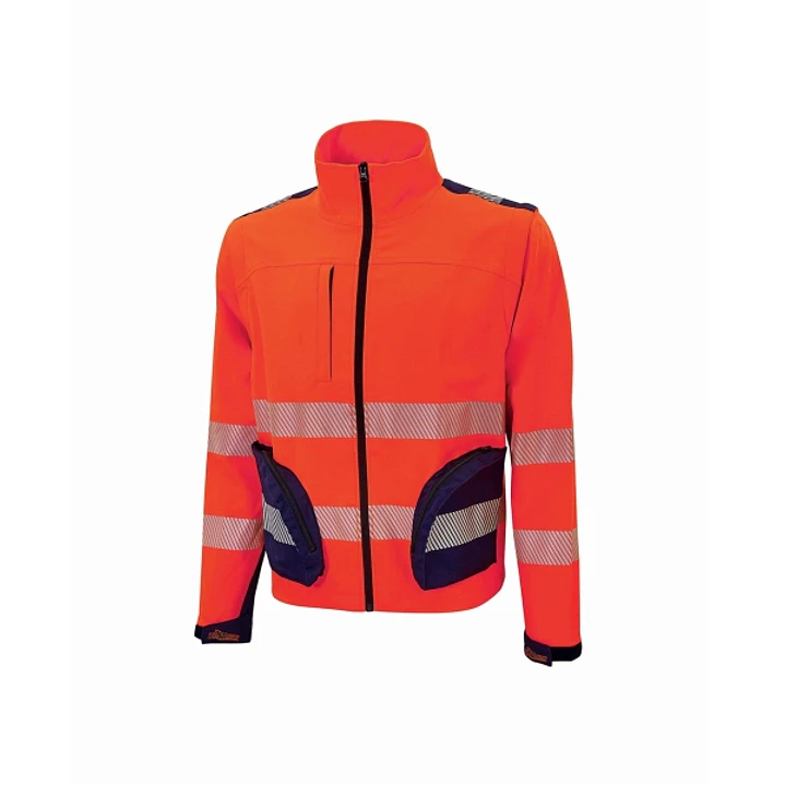 Upower Bea Cazadora de Trabajo Alta Visibilidad - Talla 2XL - Mangas Separables, Bolsillos Funcionales, Bandas Reflectantes Termoselladas, Ajuste Regu 1