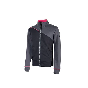 Upower Uranus Lady Sudadera de Trabajo para Mujer - Talla L - Cremallera Impermeable, Ribetes Fluorescentes, sin Capucha, Algodon y Poliester, Protecc