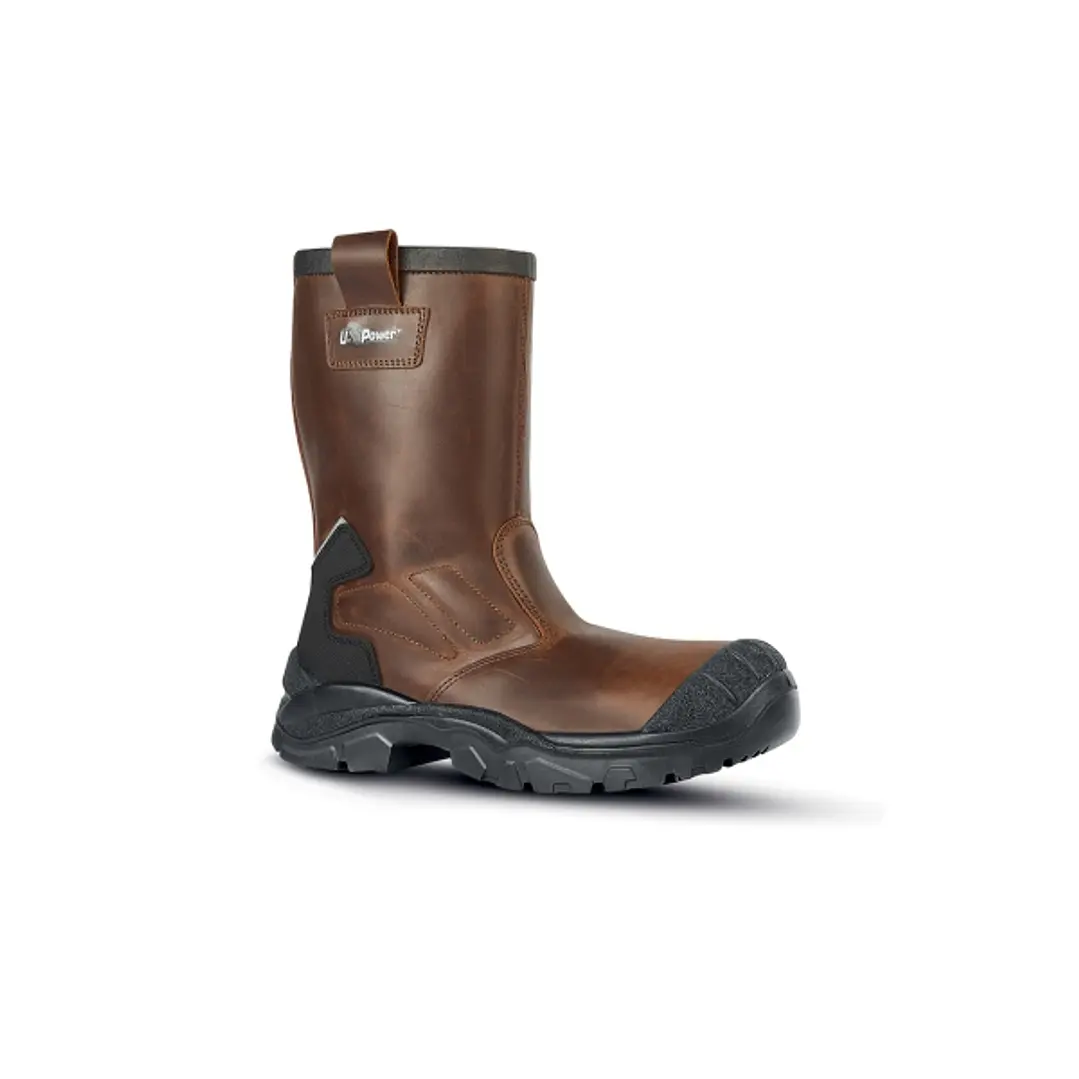 Upower Alaska UK S Calzado de Seguridad Botines - Talla 44 - Empeine Piel Hidrofugo, Forro Lana Ecologica, Puntera AirToe Composite, Antiperforacion,  1