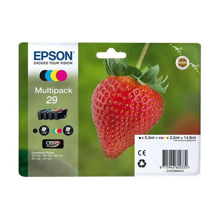 Epson T2986 (29) Pack de 4 Cartuchos de Tinta Originales - C13T29864012 1