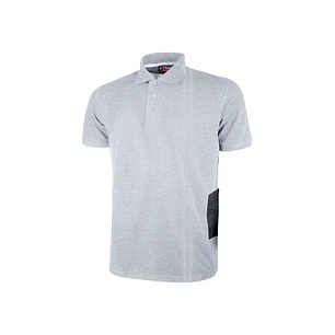 Upower Gap Polo de Manga Corta en Algodon Pique - Talla S - Corte Ajustado, Cuello con Tres Botones, Banda Anti Sudor, Bolsillo Izquierdo, Cinta Refle