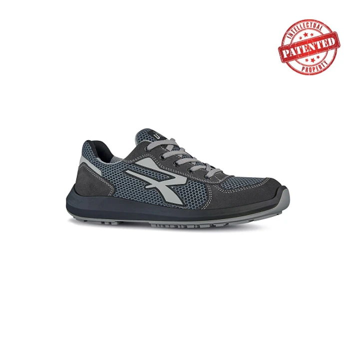 Upower Draco S ESD Calzado de Seguridad Bajos - Talla 43 - Puntera de Aluminio, Suela Antideslizante, Nailon Ultraflexible, Gamuza Suave, Proteccion S 1