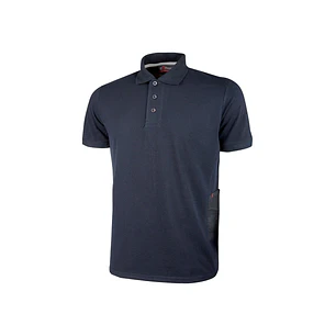 Upower Gap Polo de Manga Corta en Algodon Pique - Talla 2XL - Corte Ajustado, Cuello Cerrado con Botones, Bolsillo para Celular, Detalles Reflectantes