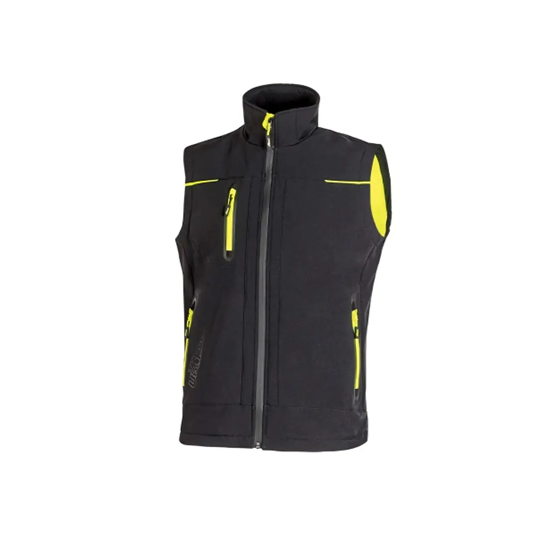 Upower Universe Chaleco Softshell Impermeable - Talla M - Transpirable, Resistente al Viento, Forro Micropolar, Bolsillo Free Sound, Detalles Reflecta 1