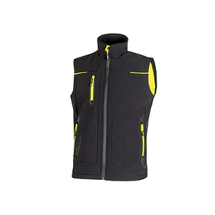 Upower Universe Chaleco Softshell Impermeable - Talla 4XL - Transpirable y Resistente al Viento, Forro Micropolar, Cremallera Impermeable, Bolsillo Fr