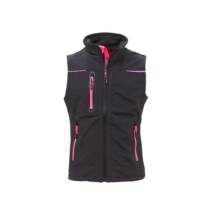 Upower Universe Lady Chaleco Softshell Impermeable - Talla XL - Transpirable, Resistente al Viento, Forro Micropolar, Bolsillo Free Sound, Detalles Re 1