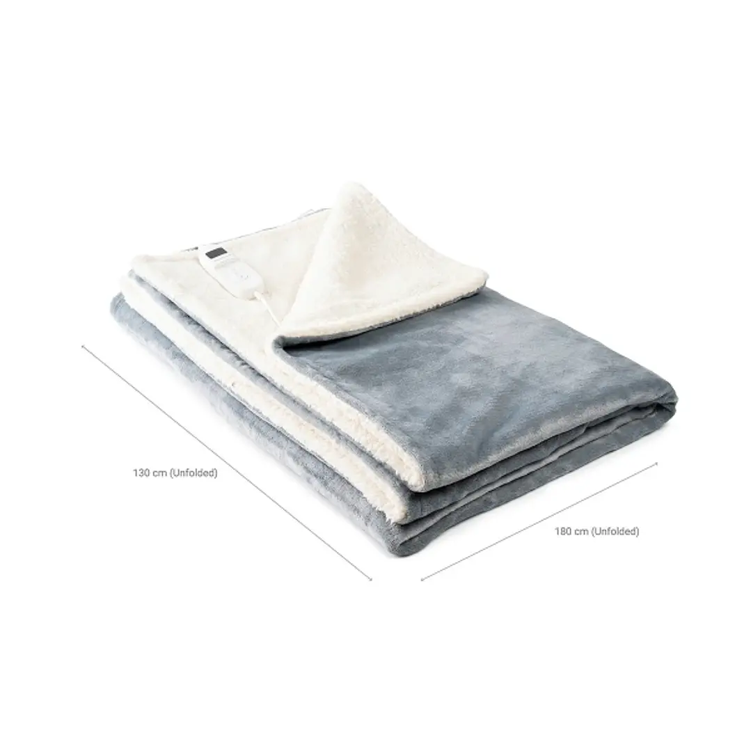 Innovagoods Heklet Manta Electrica - 160W - Cable 235cm - Temperatura Regulable - Temporizador - Apagado Automatico - Calentamiento Rapido - 130x180cm 1