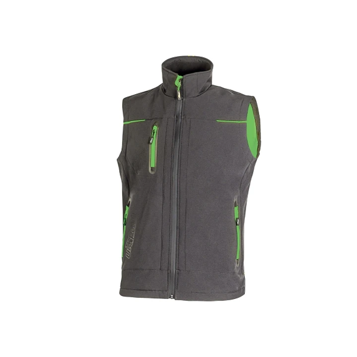 Upower Universe Chaleco Softshell Impermeable - Talla M - Transpirable y Resistente al Viento, Forro Micropolar, Cremallera Impermeable, Bolsillo Free 1
