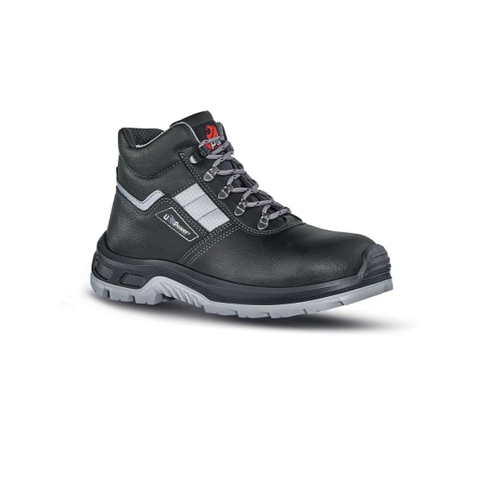 Upower Star RS S Calzado de Seguridad Botines - Talla 39 - Empeine Piel Flor Grana Mina, Hidrofugo, Puntal Composite, Antiperforacion, Antideslizante, 1