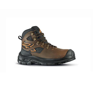 Upower Montana UK S ESD Calzado de Seguridad - Talla 37 - Piel Pull-Up Hidrofuga, Puntera Compuesta AirToe, Plantilla Antifatiga WOW2, Suela Antidesli