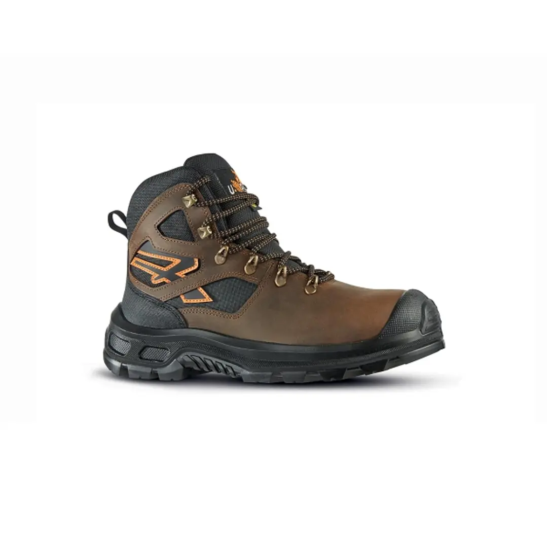 Upower Montana UK S ESD Calzado de Seguridad - Talla 36 - Piel Pull-Up Hidrofuga, Puntera Compuesta AirToe, Plantilla Antifatiga WOW2, Suela Antidesli 1