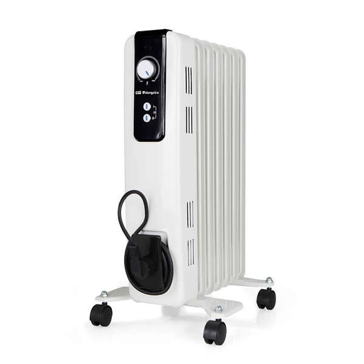 Orbegozo RH Serie Radiador Compacto - Potente y Silencioso - 3 Niveles de Potencia - Termostato Regulable - Termofusible de Seguridad - Luces Led - Ru 1