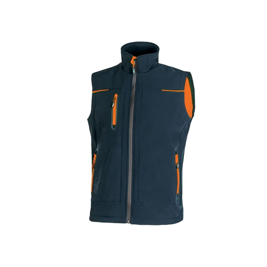 Upower Universe Chaleco Softshell Impermeable - Talla 4XL - Transpirable y Resistente al Viento, Forro Micropolar, Cremallera Impermeable, Bolsillo Fr 1