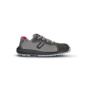 Upower Coal S Calzado de Seguridad - Talla 38 - Gamuza Perforada, Mesh Transpirable, AirToe Composite, Antideslizante, Antiperforacion, Suela PU/PU, P