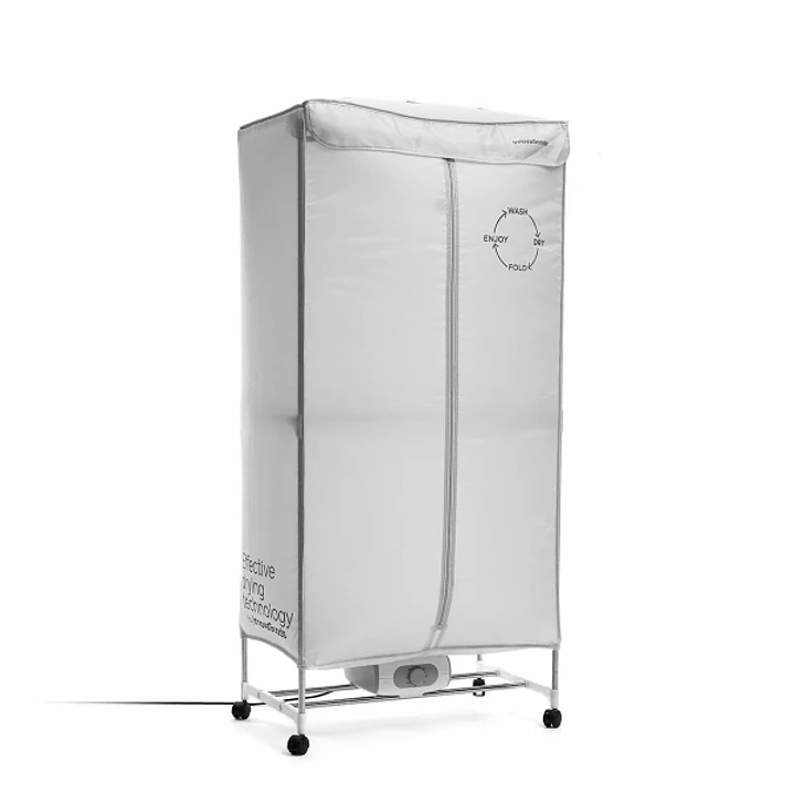 Innovagoods Dupledry Secadora Electrica Portatil de 2 Alturas - 1200W - Capacidad 15kg - Cable 140cm - Temperatura hasta 70ºC - Acero Inoxidable - Tem 1