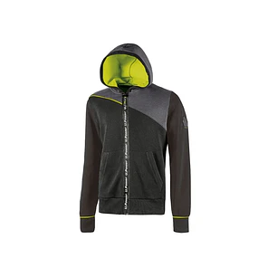 Upower Jupiter Sudadera de Trabajo - Talla L - Cremallera Impermeable, Capucha Ajustable, Bolsillos Practicos, Piping Fluo Elastico, Proteccion DPI1 -