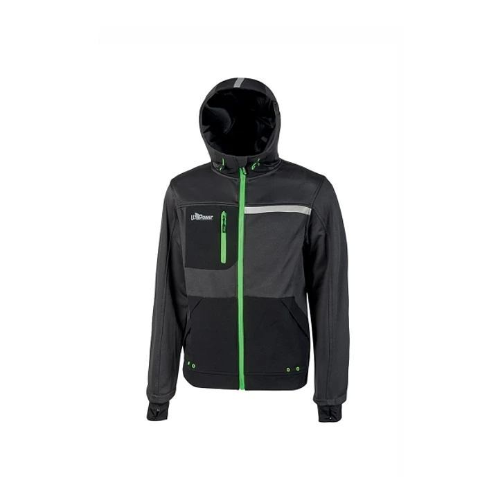 Upower Galaxy Sudadera de Trabajo con Cremallera - Talla S - Material Suave y Transpirable, Secado Rapido, Multiples Bolsillos, Capucha Ajustable, Det 1