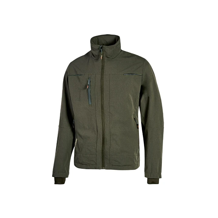 Upower Pluton Chaqueta de Tela Resistente - Talla XL - Suave, Repelente al Agua, Transpirable, Secado Rapido, Multiples Bolsillos, Capuchon Ajustable, 1