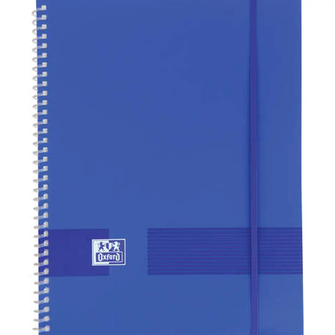 Oxford Live & Go A4 Carpeta de Fundas - Tapa de Plastico Opaco - Espiral 20 Fundas - Color Azul Marino 1