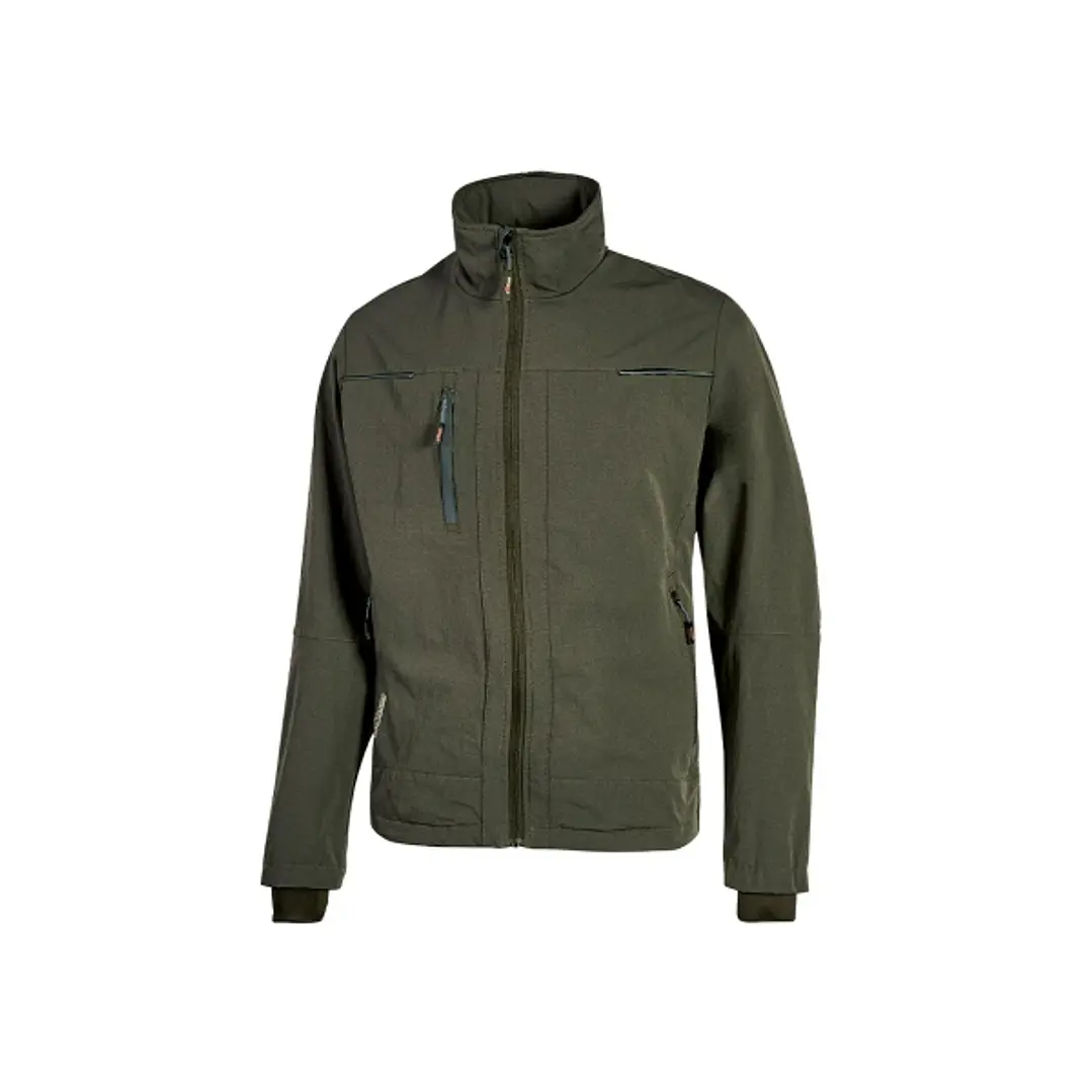 Upower Pluton Chaqueta de Tela Resistente - Talla L - Suave, Repelente al Agua, Transpirable, Secado Rapido, Multiples Bolsillos, Capuchon Ajustable,  1