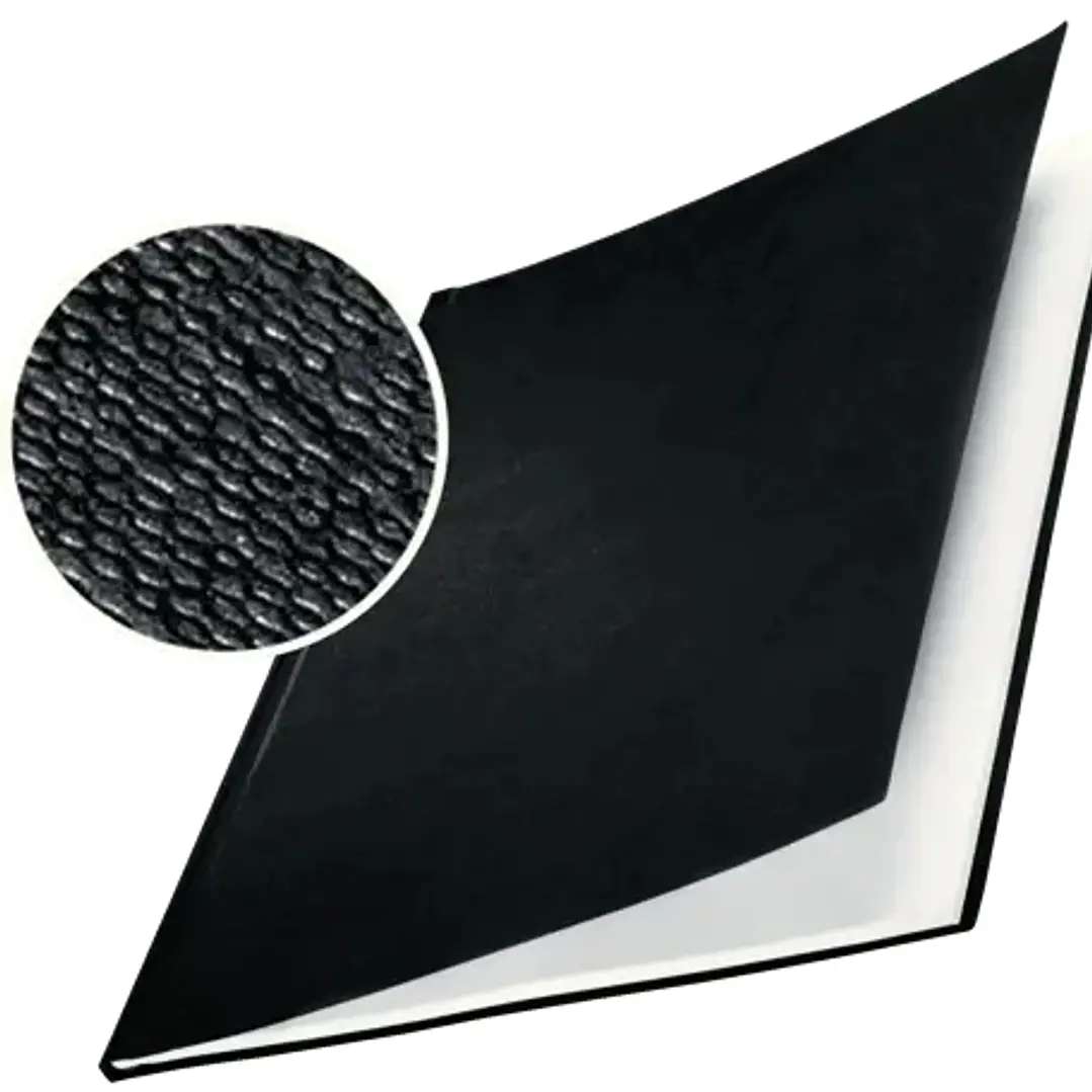 Leitz Pack de 10 Tapas Rigidas Impressbind 14mm - Capacidad de 106-140 Hojas A4 - Encuadernacion de Alta Calidad - Exterior Superficie de Lino Lacada  1