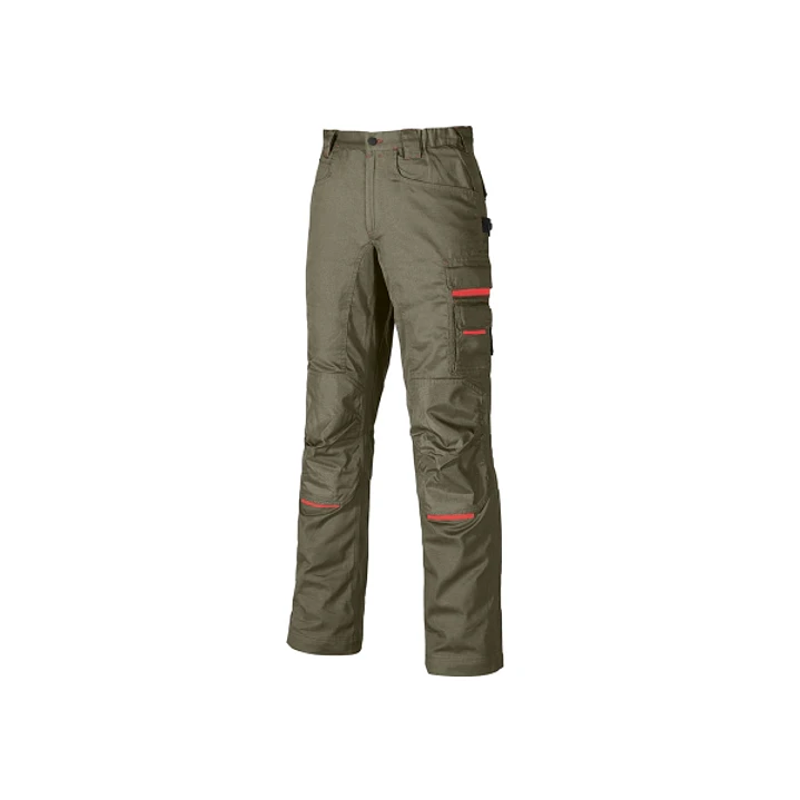 Upower Nimble Pantalon de Trabajo Confortable - Talla 52 - Multiples Bolsillos, Detalles Reforzados, Cintura Elastica, Proteccion DPI1, Costuras Tripl 1