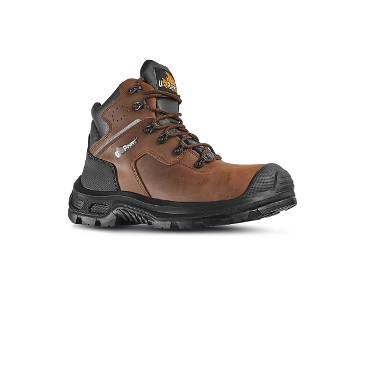 Upower Helsinki UK S ESD Calzado de Seguridad Altos y Robustos - Talla 39 - Piel Pull-Up Hidrofuga, Puntera Composite Airtoe, Sistema Antiperforacion  1