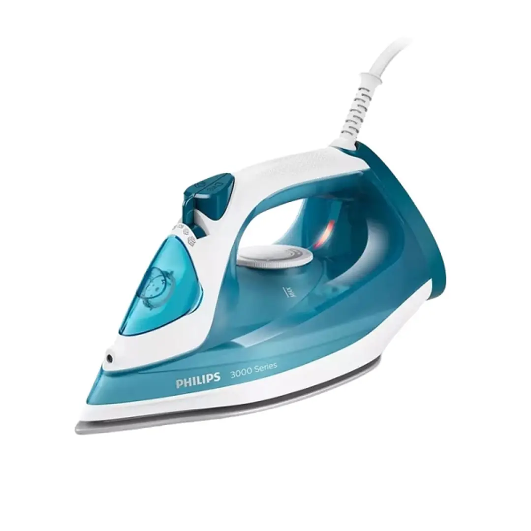 Philips Plancha de Ropa - Potencia 2100W - Deposito de 300ml - Suela Ceramica Antiadherente - Cable 1.9m - Termostato Regulable - Sistema Antigoteo y  1