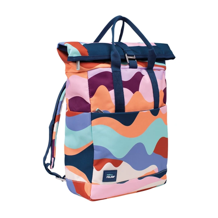 Milan The Fun Mochila Urbana 10L - Cierre Superior Enrollable - 2 Bolsillos Laterales - Bolsillo Trasero Acolchado - Asas Regulables - 42x29x11cm - Mu 1